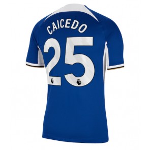 Chelsea Moises Caicedo #25 Koszulka Podstawowych 2023-24 Krótki Rękaw
